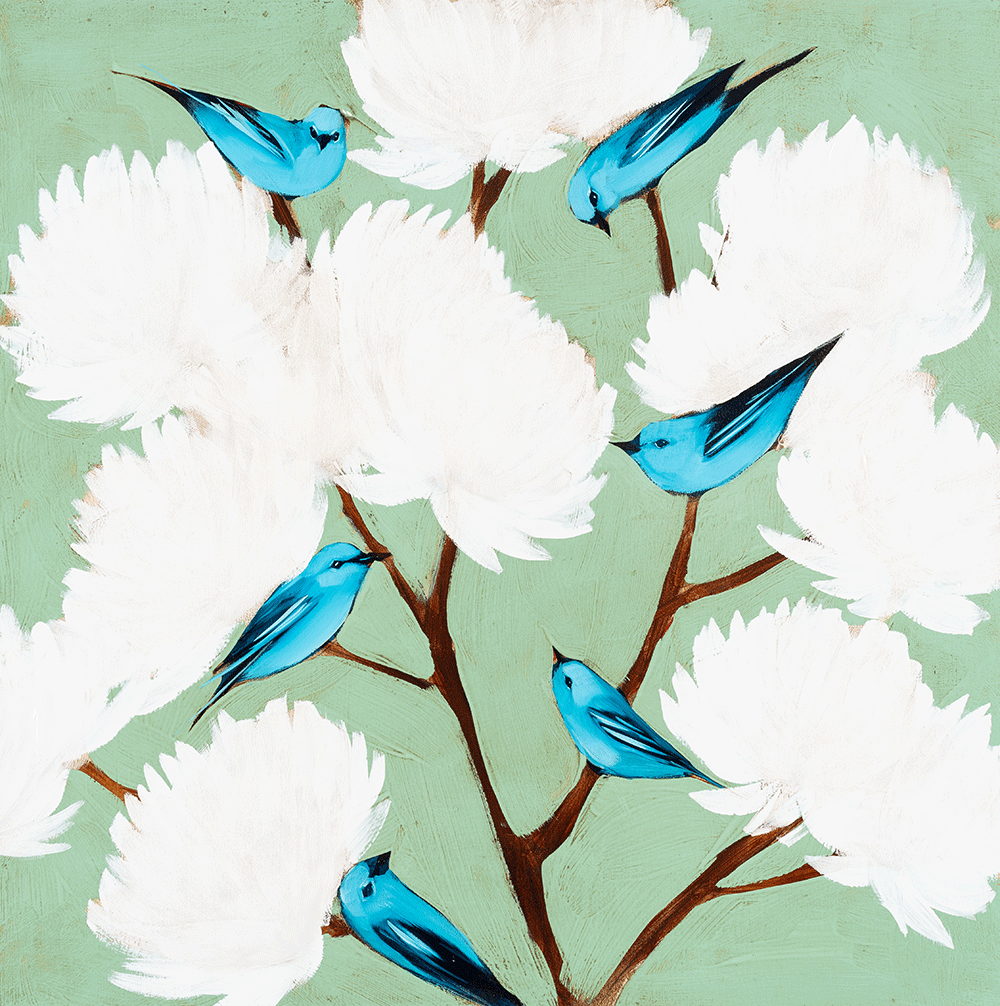 Blue on Blue 24 x 24