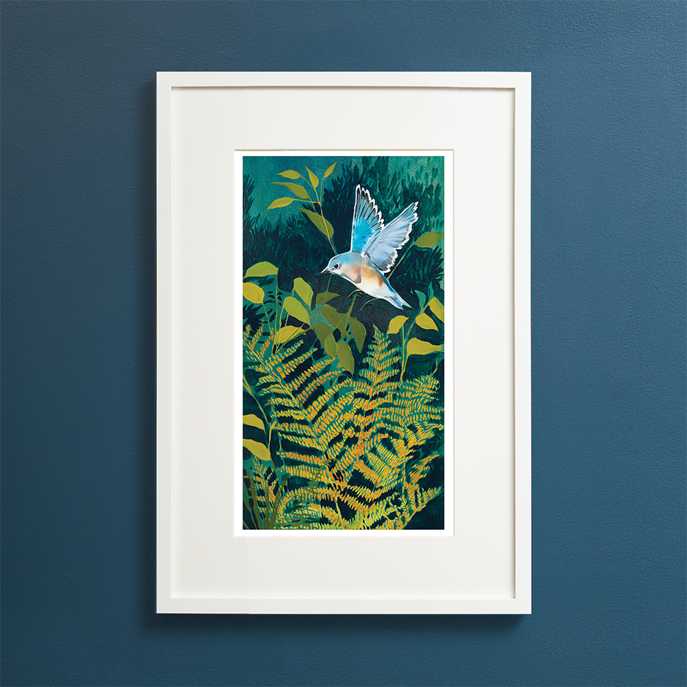 Deep Woods - Ferns & Bluebird