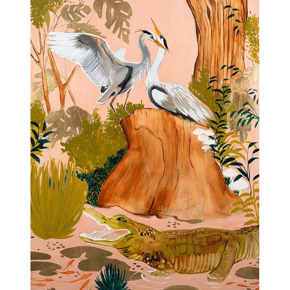 Herons & Gator