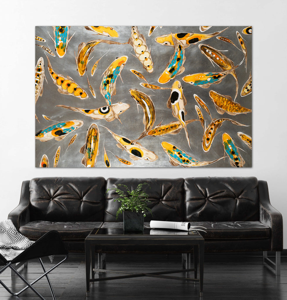 Koi on Silver 48 x 72