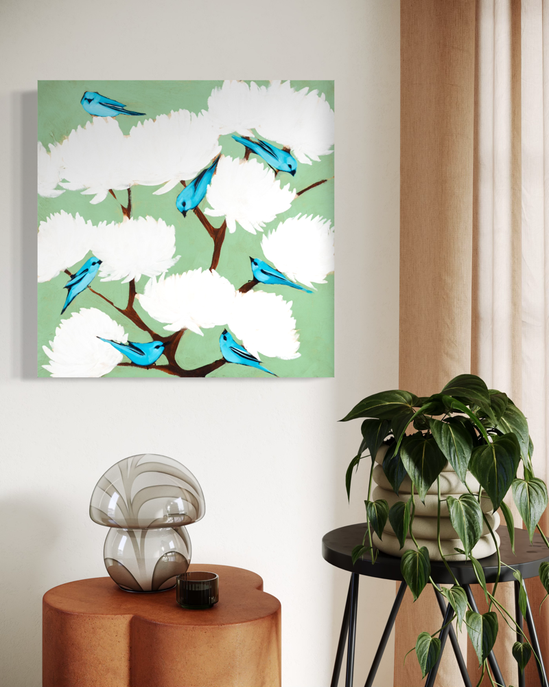 Blue on Blue  24 x 24