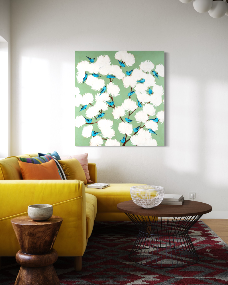 Blue on Blue 48 x 48