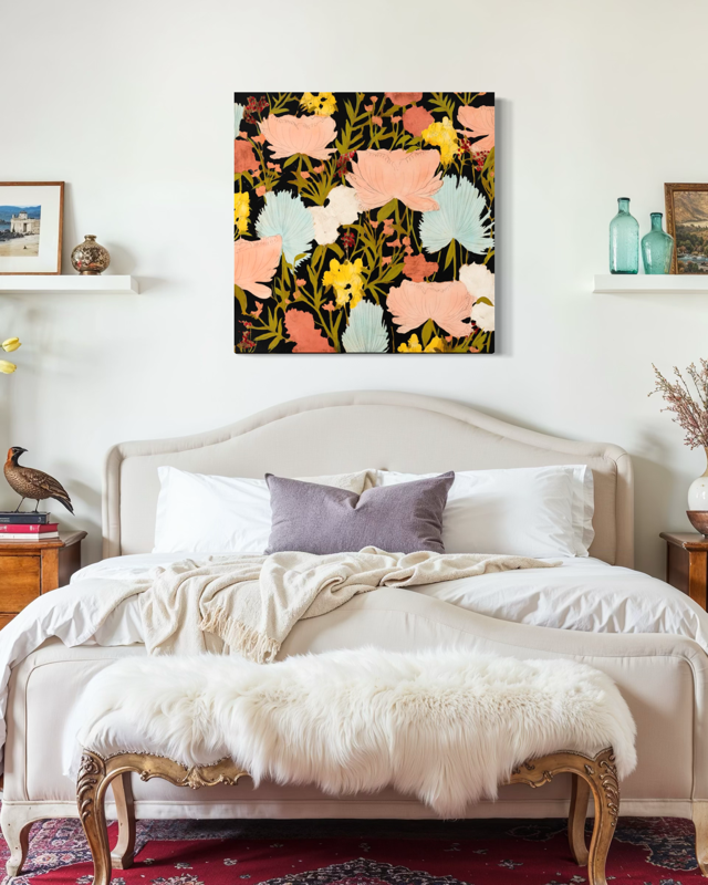 Midnight Botanicals 36 X 36
