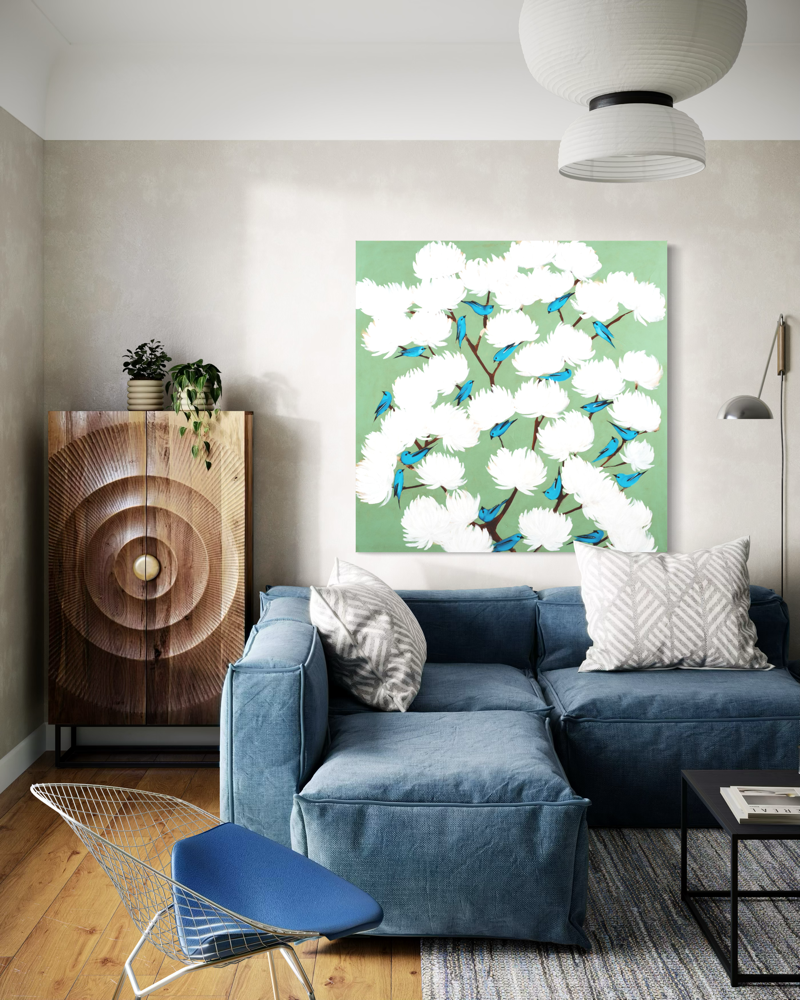 Blue on Blue 48 x 48