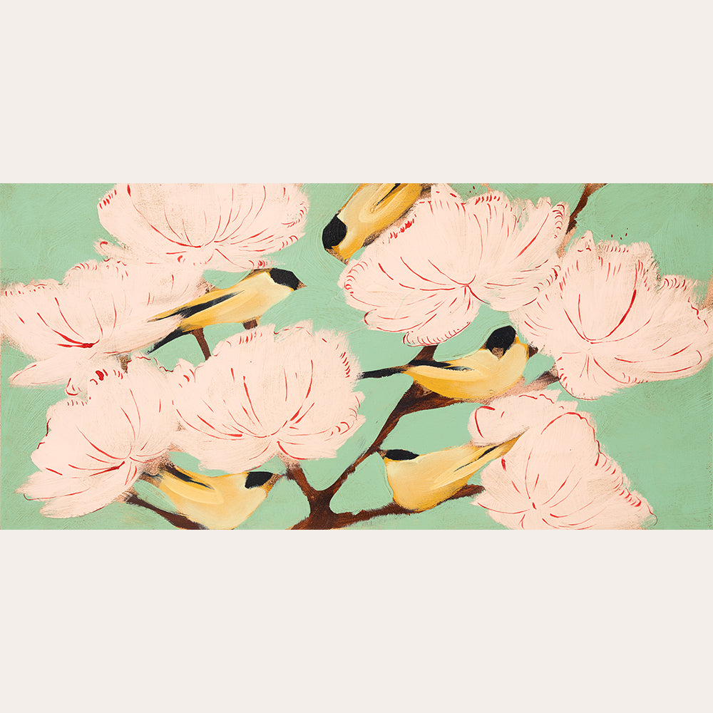 Blossoms & Finches 12 x 24