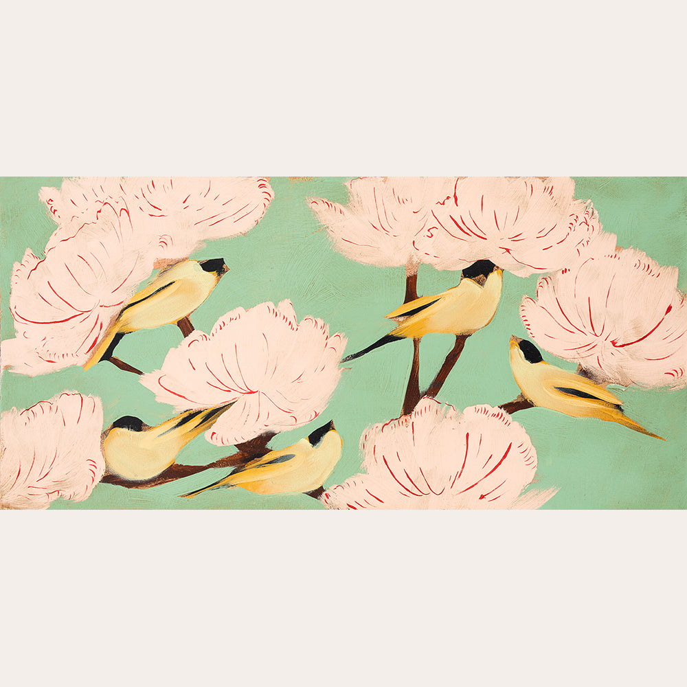 Blossoms & Finches 12 x 24