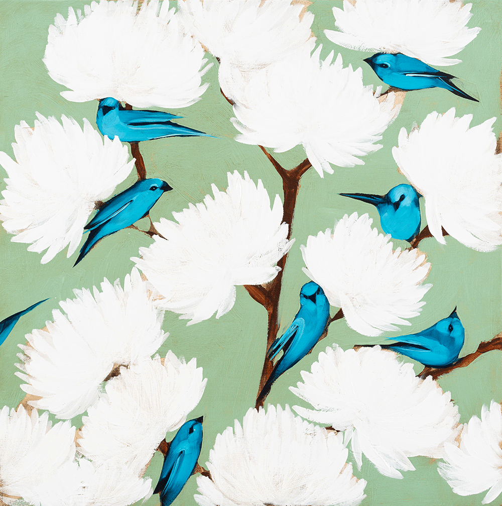 Blue on Blue 24 x 24