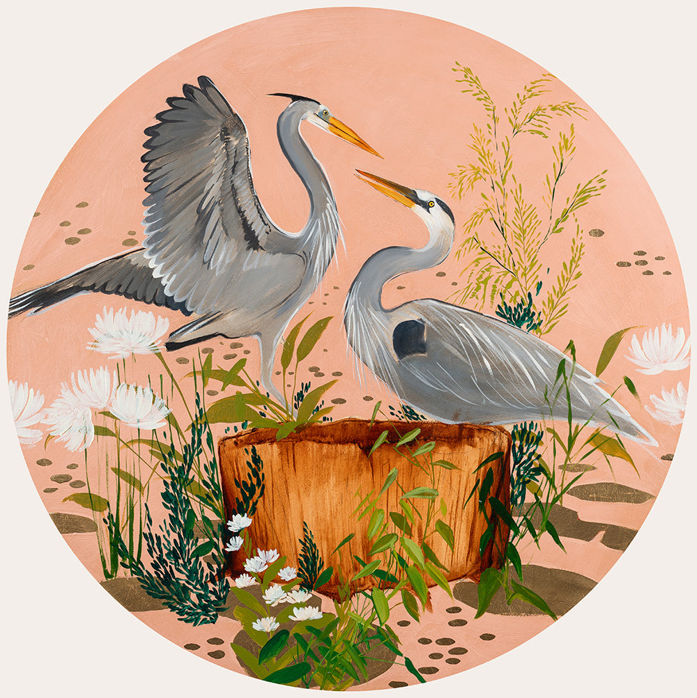 Low Country Herons 30 Diameter