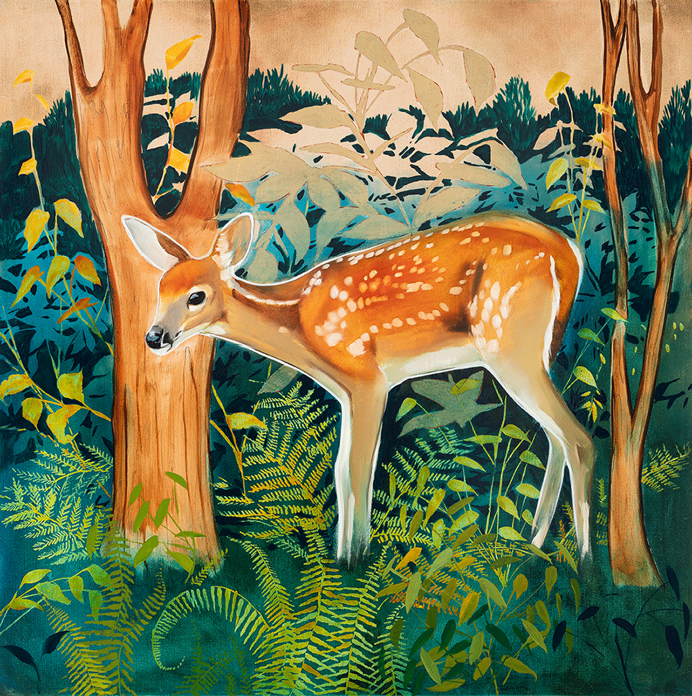 Deep Woods - Fawn 36 x 36