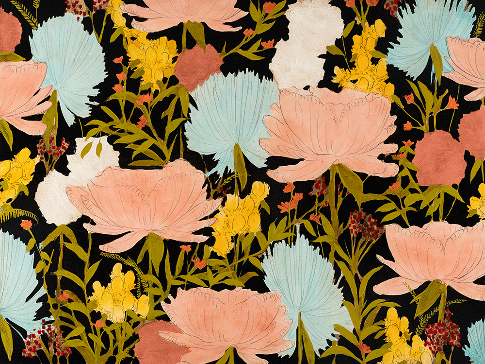 Midnight Botanicals 36 x 48