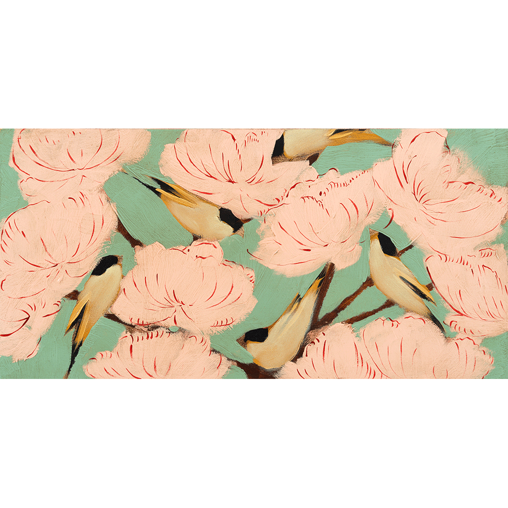 Blossoms & Finches 12 x 24