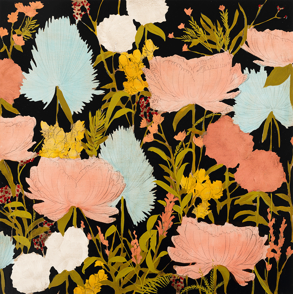 Midnight Botanicals 36 X 36