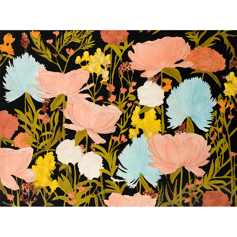 Midnight Botanicals 36 x 48