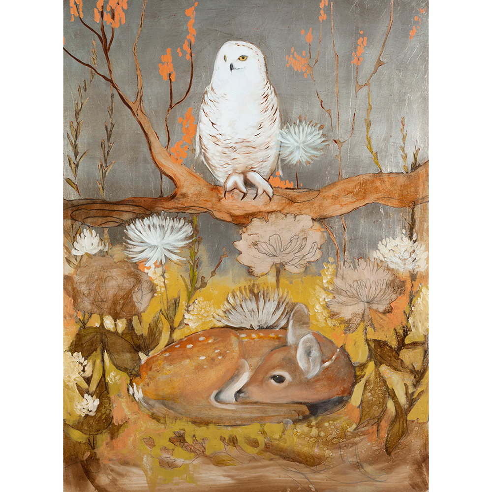 Owl & Fawn 48 x 36